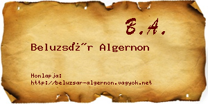 Beluzsár Algernon névjegykártya